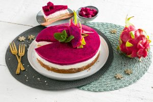 Easy Dragon Fruit Cheesecake