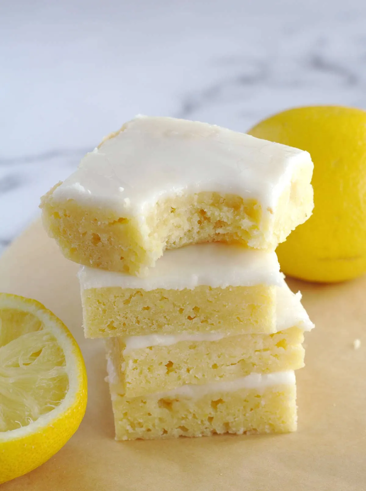 Easy Fudgy Lemon Brownies 